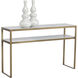 Evert 51 X 15 inch White / Antique Brass Console Table